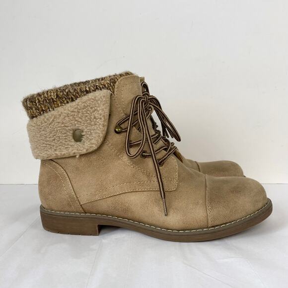 Cliffs White Mountain Davis Bootie Hiker Inspired Lace Up Rugged‎ Boots Size 9.5 - Picture 1 of 12